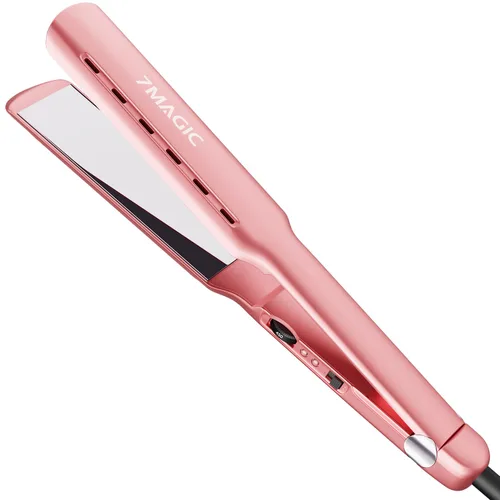 Miniatura 9 de Plancha plana Nano Titanium de 1.7 pulgadas de ancho para todo el cabello, alisadora con 5 temperaturas y doble voltaje Azul