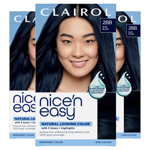 Miniatura 50 de Clairol Nice'n Easy - Tinte permanente para el cabello, color azul negro 2BB, paquete de 1 unidad 2BB Azul Negro