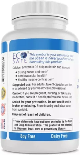 Miniatura 5 de Coral Complex 3 Suplemento de calcio Vitamina D3 y magnesio – 900 mg de calcio coral biodisponible para fuerza ósea, apoyo articular y equilibrio
