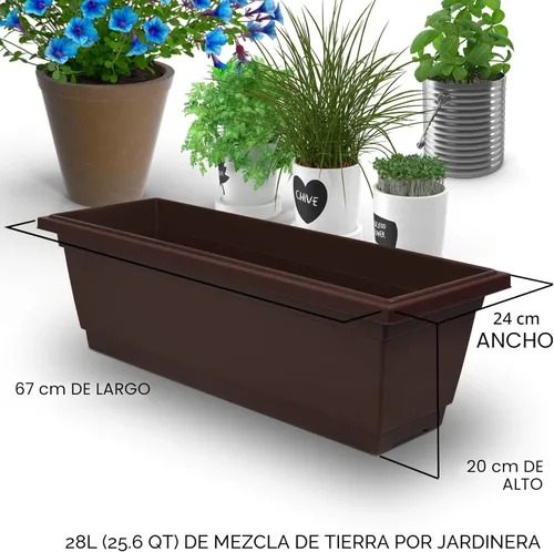 Miniatura 4 de Outland Living Jardinera elevada de 6 pies – Jardinera vertical independiente con 4 cajas de contenedores, buena para patio o balcón