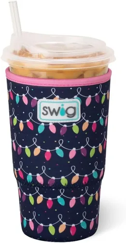 Miniatura 44 de Swig Life Coolie de Taza Helada Mediana, Funda Aislante de Taza de Café Helado de Halloween de 22oz con Asa, Coolie Aislado de Neopreno Mantiene