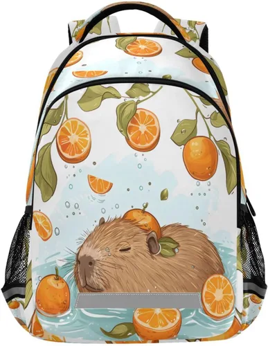 Miniatura 19 de ALAZA Mochilas de viaje con diseño de mariposa, luna y estrella, color azul turquesa, mochila escolar para hombres, mujeres, adolescentes y niños