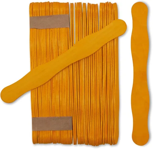 Miniatura 15 de Manijas de abanico de madera negras de 8 pulgadas, programas de boda, paquete de 75, palitos de paleta de manualidades jumbo para paletas de Negro