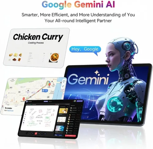 Miniatura 4 de Tablet Android 16 2026, tableta Android con bolígrafo y teclado, Gemini Ai, 24 GB +256 GB/2 TB, cámara AI de 8 MP, Widevine L1, carga rápida, 2 en 1