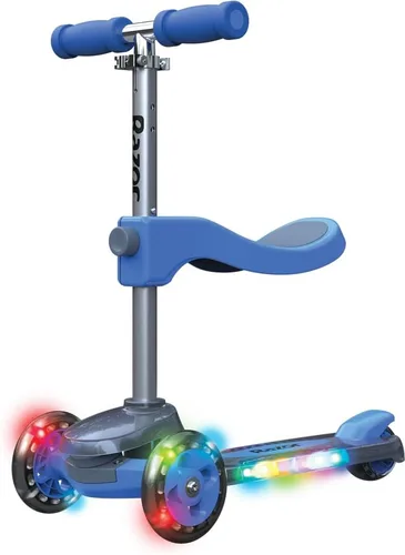 Razor Rollie DLX, 3-Wheel Light-Up Scooter for Younger Children, Seated and Stand-Up Riding Options