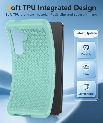 Miniatura 27 de FNTCASE Funda para iPhone 17 Pro: Fundas delgadas translúcidas de color azul claro compatibles con MagSafe, protección completa de la cámara
