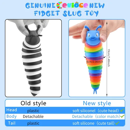 Miniatura 5 de Cevioce Juguete Fidget de Babosa, Juguetes Fidget de Babosa Sensorial para Niños y Adultos, 1 PC Juguetes Sensoriales para Autismo para Niños