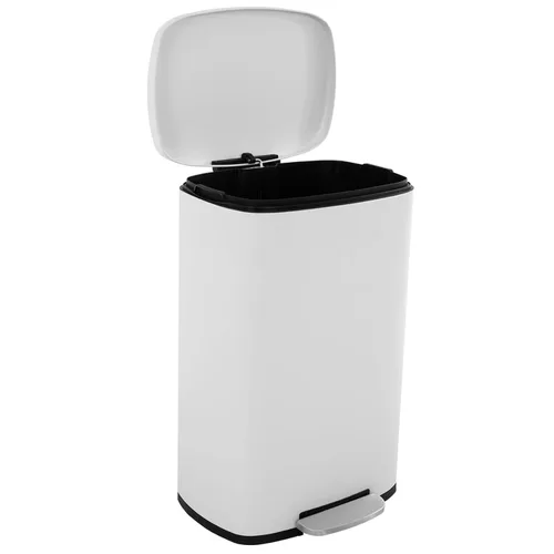 Miniatura 14 de BLKMTY Cubo de basura con tapa para cocina, oficina, baño, cubo de basura con pedal, cubo de basura de acero inoxidable con cubo interior extraíble
