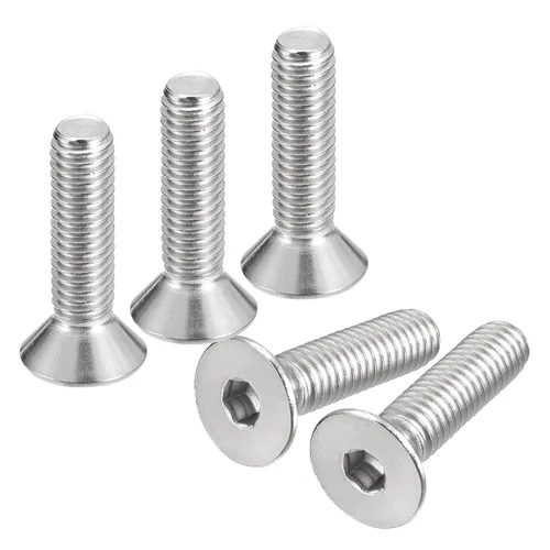 Miniatura 23 de uxcell 5/16-18x1-1/2 Tornillos de cabeza avellanada plana, 5 tornillos de cabeza plana de acero inoxidable 304, rosca completa, pernos avellanados