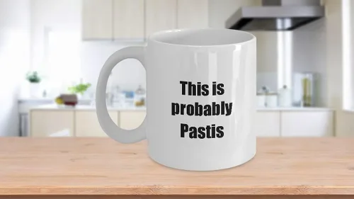 Miniatura 3 de This Is Probably Pastis - Taza divertida para amantes del alcohol, cita de bebida alcohólica, taza de té, grande, 15 onzas