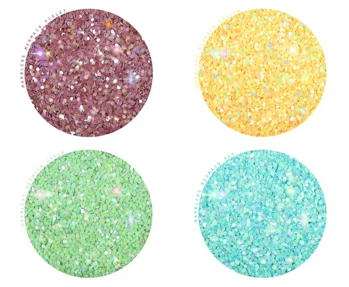 Miniatura 3 de MARBLERS - Purpurina holográfica [Set de 8 colores de Sirena] 4oz (112g) Gruesa No tóxica, vegana, libre de crueldad Para cara, cuerpo, sombra
