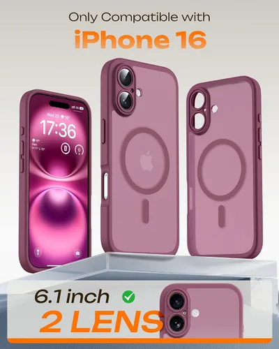 Miniatura 511 de TOCOL Funda para iPhone 11, compatible con Magsafe, protección completa de cámara, imanes integrados, protección contra caídas, funda translúcida