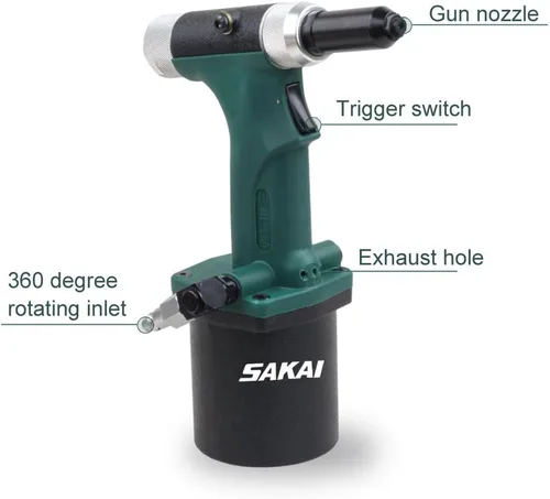 Miniatura 3 de SAKAI Sanhe - Remachadora hidráulica neumática S50 No es estilo de succión automática