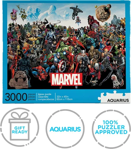 Miniatura 7 de AQUARIUS Marvel Puzzle Cast (rompecabezas de 3000 piezas) – Mercancía y coleccionables con licencia oficial de Marvel – Sin deslumbramiento – Ajuste