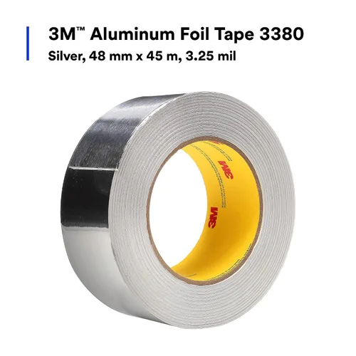 Miniatura 3 de 3M 3380 – Cinta de aluminio 3380 plateada (múltiples tamaños), 1