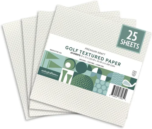 Miniatura 9 de Papel kraft texturizado para deportes premium, hojas de 12 x 12 pulgadas, por Ecological Fibers (baloncesto, 10 hojas)
