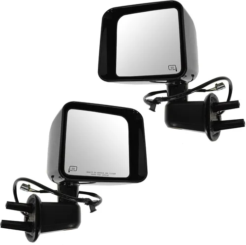 Miniatura 56 de TRQ Juego de conjunto de espejos laterales del conductor y del pasajero de 2 piezas con ajuste eléctrico, calefacción y memoria en negro Compatible