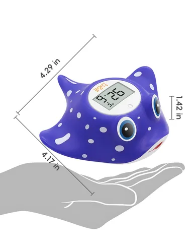 Miniatura 7 de b&h Termómetro de baño para bebé, termómetro digital de lectura instantánea para bañera y habitación de bebés, mide la temperatura del agua