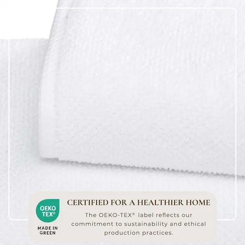 Miniatura 2 de Great Bay Home Toalla de baño blanca – Toalla de baño de gran tamaño 100% algodón de 68 x 35 pulgadas – Absorbente, de secado rápido, toalla de baño