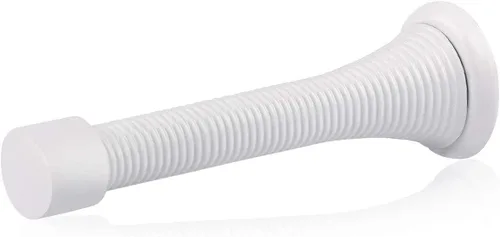 Miniatura 17 de HOMOTEK Paquete de 30 topes de puerta de resorte con parachoques de goma níquel satinado de 3-1/8 pulgadas, resorte flexible resistente, tope
