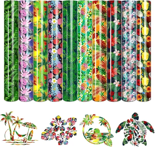 Miniatura 15 de Tintnut HTV Chameleon - Paquete de 9 unidades de vinilo termotransferible de 12 x 10 pulgadas para camisetas, 9 hojas de transferencia térmica