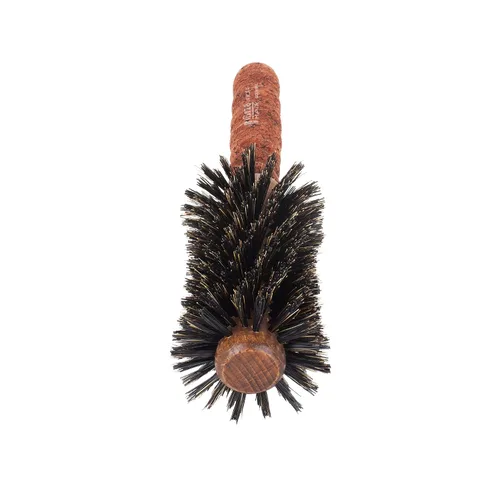 Miniatura 2 de Ibiza Hair Cepillo cóncavo de cerdas de jabalí (RLX4-2.559 in) Cerdas arremolinadas reforzadas con mango de corcho Contornea a