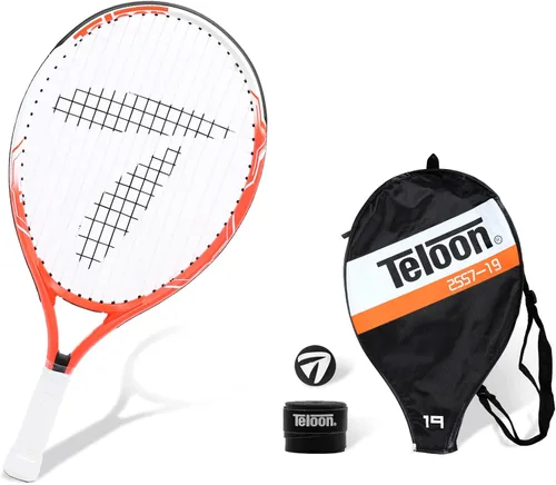 Teloon Raqueta de tenis para niños, raqueta de tenis juvenil de 19 a 25 pulgadas con cubierta, raqueta de tenis junior para niños y niñas de 3 a 12
