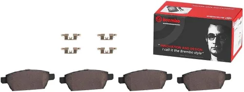 Brembo Juego de pastillas de freno de disco delantero de cerámica premium MAZDA OE# B6YS3328ZA P49050N