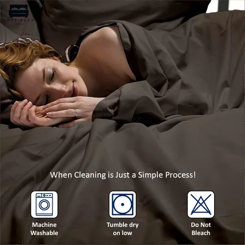 Miniatura 9 de Juego de 4 sábanas de cama King con cabeza flexible Cottingon, sábanas superiores divididas de 34 pulgadas para camas ajustables Sleep Number, 100%