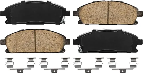 Miniatura 6 de Detroit Axle - Pastillas de freno para Nissan Quest 2004-2017, X-Trail 2005-2006, pastillas de freno de cerámica delanteras y traseras con repuesto