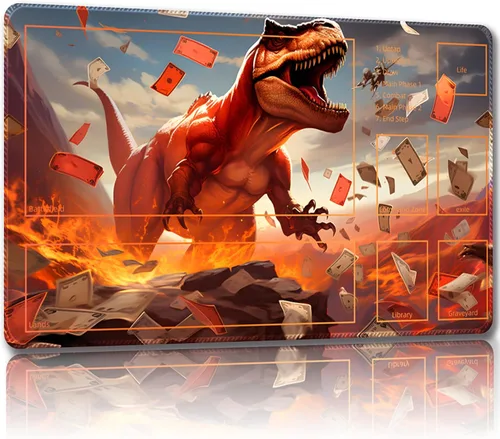 Miniatura 6 de Tapete de juego para MTG, con bolsas de almacenamiento gratis, tapete de juego de 24 x 14 pulgadas, TCG y tapete de juego de mesa para tarjetas