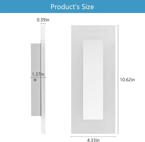 Miniatura 2 de LMQNINE Moderno aplique de pared de acrílico LED, luz blanca cálida, cromado, 6000 K, para dormitorio, pasillo, escaleras, baño, iluminación Cromo