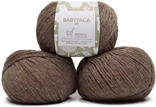 Miniatura 43 de 100% Hilo de Lana de Alpaca Bebé (Juego de 3 Madejas, 150 Gramos) Peso DK - Hecho en Perú - Celestialmente Suave y Perfecto para Tejer y Ganchillo
