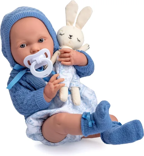 Miniatura 6 de JC Toys La Newborn Muñeca bebé niña de 15 pulgadas de vinilo anatómicamente correcta con traje blanco y rosa y accesorios de lujo Diseñada