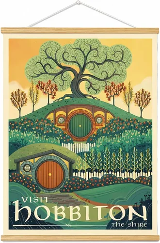 Miniatura 6 de Meksular Impresiones artísticas de pared de paisaje de la Tierra Media, pintura en lienzo, carteles de fantasía, imágenes de pared, para regalo