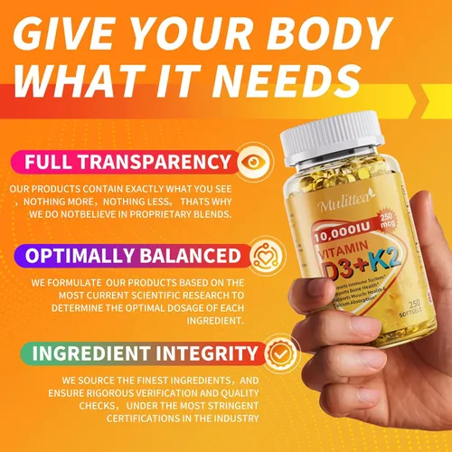 Miniatura 4 de Vitamina D3 K2 a base de plantas de 10000 UI con aceite MCT de coco virgen – 200 mcg MK7 de vitamina K2, sin OMG para una máxima absorción, salud