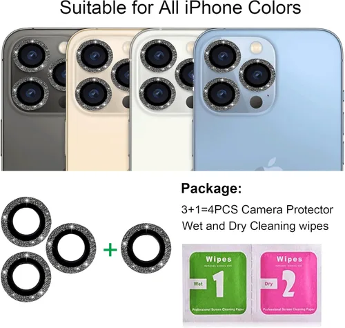 Miniatura 4 de Nothers Paquete de 3 protectores de lente de cámara compatibles con iPhone 12/12 Pro /12 Mini/11/11 Pro /11 Pro Max, protector de pantalla de vidrio