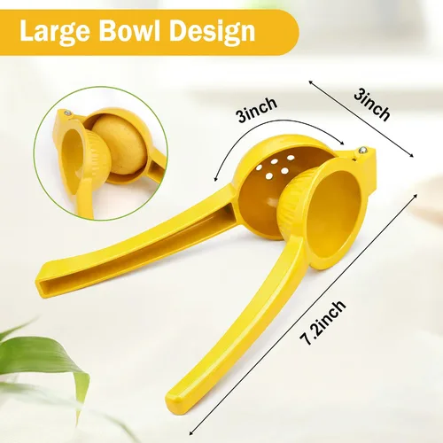 Miniatura 2 de YC Kitchen Exprimidor de limón, exprimidor de limón, herramienta manual de metal Herramientas de cocina para exprimidor de cítricos, aptos