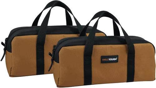 Miniatura 11 de MELOTOUGH Bolsa de Herramientas Resistente con Timón de Lona Pequeña con Kit Combinado de Cremallera - Incluye 2 Bolsas Organizadoras de Negro & rojo