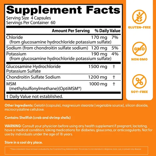 Miniatura 4 de Doctor's BEST Glucosamina condroitina MSM - Suplemento de apoyo a la salud articular para mujeres y hombres, apoyo nutricional para la fuerza