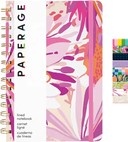 Miniatura 33 de PAPERAGE Cuaderno de espiral rayado, (azul marino, verde oliva, kraft), paquete de 3, 160 páginas, tamaño mediano de 5.5 x 8 pulgadas, papel grueso