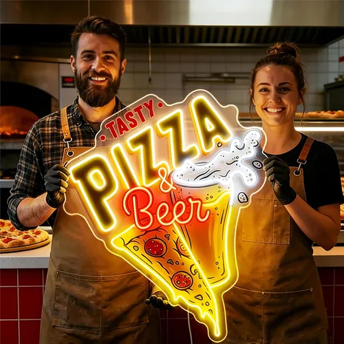Letrero de neón LED personalizado con impresión UV para bar, cafetería y salón de manicura, letrero de logotipo de negocios personalizado para pub,