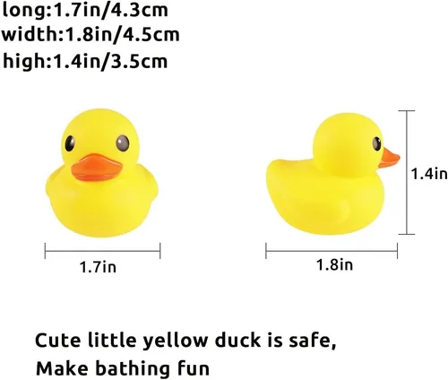 Miniatura 2 de CICITOYWO Patos de goma amarillos, 30 piezas de juguetes de baño pequeños preescolares para tina, patos flotantes, regalo para baby shower, bebés