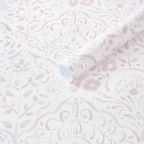 Miniatura 21 de Dimoon Papel tapiz de 78.7 x 17.3 pulgadas, papel de contacto para despegar y pegar, papel tapiz bohemio beige, marrón, floral, extraíble