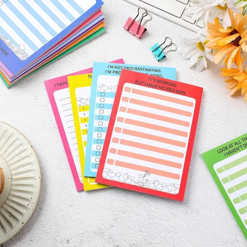 Miniatura 4 de Yeaqee 12 blocs de notas divertidos para compañeros de trabajo, divertidos bloc de notas sarcásticos, bloc de notas divertido para lista de tareas