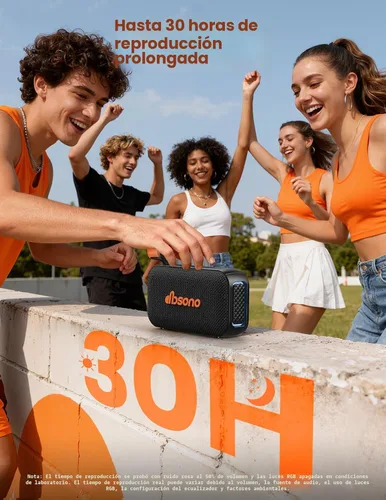 Miniatura 3 de Altavoz Bluetooth estéreo de 20 W sonido fuerte: tiempo de reproducción de 30 horas, resistente al agua IPX5, altavoces inalámbricos portátiles