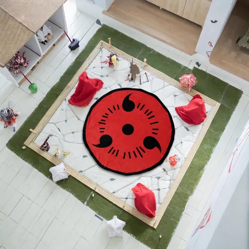 Miniatura 3 de JUST FUNKY Naruto Shippuden Sharingan - Manta de forro polar redonda de 48 pulgadas