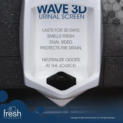 Miniatura 7 de Fresh Products Wave 3D, prácticamente elimina las salpicaduras de orina, uso de 30 días, fácil instalación, bacterias beneficiosas, fragancia