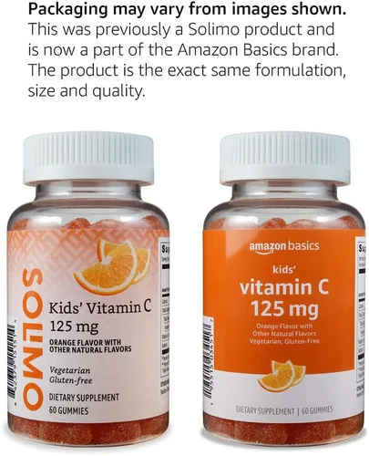 Miniatura 3 de Amazon Brand – Solimo Vitamina C 125 mg, 60 gomas, suministro de 2 meses