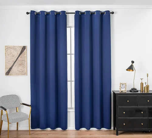 Miniatura 73 de PI Cortinas opacas para dormitorio, tratamiento de ventana con aislamiento térmico de anillo superior, cortinas oscurecedoras de habitación
